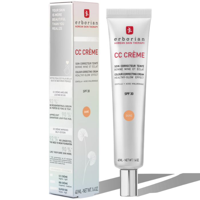 ERBORIAN OFFRE CC CREME SOIN CORRECTEUR SPF 30 DORE 40 ML + BANDEAU OFFERT