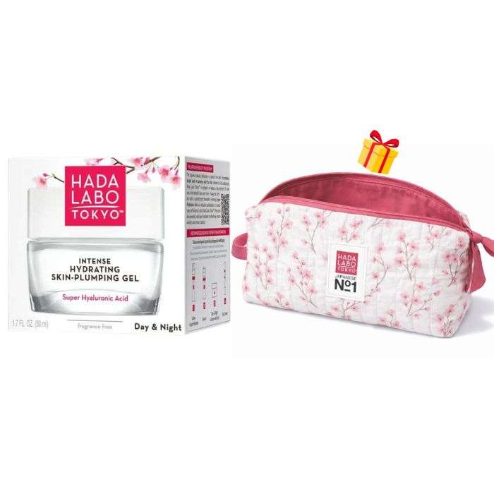 HADA LABO OFFRE INTENSE HYDRATING SKIN PLUMP GEL 50ML + TROUSSE OFFERTE