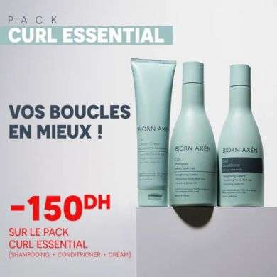 BJORN AXEN PACK CURL ESSENTIAL SHAMPOO + CONDITIONER + CREAM