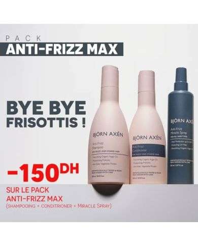 BJORN AXEN PACK ANTI FRIZZ MAX SHAMPOO+ CONDITIONER + SPRAY