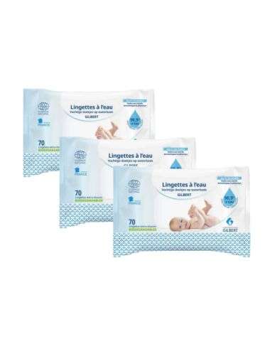 GILBERT LINGETTE A L'EAU PACK DE 3