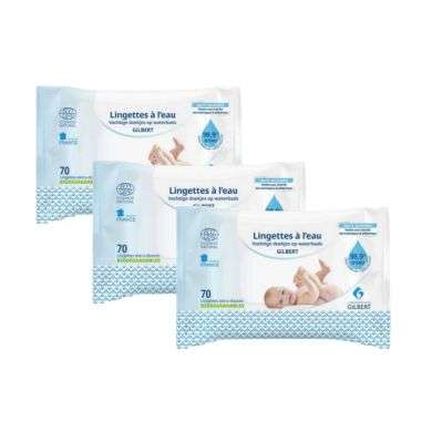 GILBERT LINGETTE A L'EAU PACK DE 3