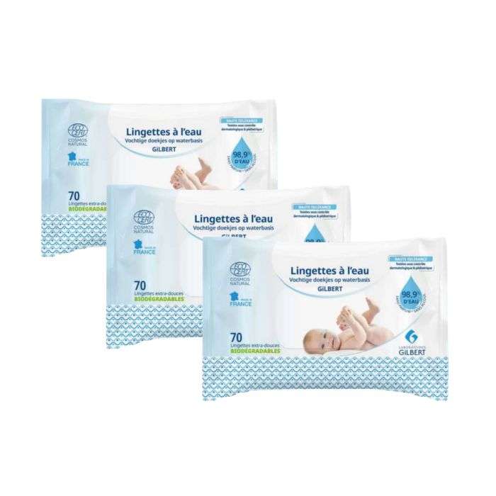 GILBERT LINGETTE A L'EAU PACK DE 3