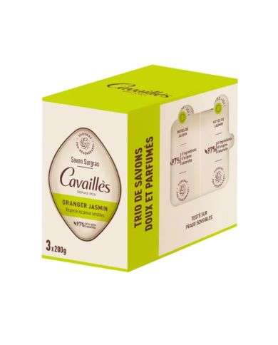 ROGE CAVAILLES TRIO DE SAVONS DOUX ET PARFUMES ORANGER JASMIN 3*200G