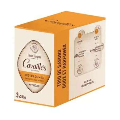 ROGE CAVAILLES TRIO DE SAVONS DOUX ET PARFUMES NOTES MIEL 3200G