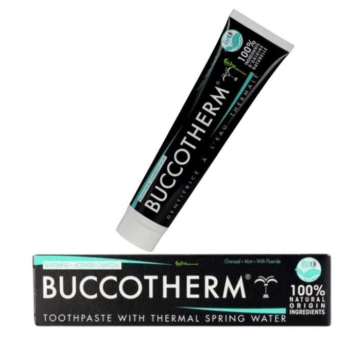 BUCCOTHERM DENTIFRICE BLANCHEUR CHARBON NOIR MINT FLUORIDE 75 ML