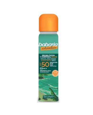 BABARIA ADVENTURE BRUME SOLAIRE SPF50 VISAGE ET CORPS 75ML