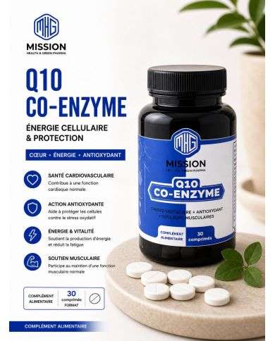 MISSION HEALTH AND GREEN PHARMA Q10 CO ENZYME 30 GELULES