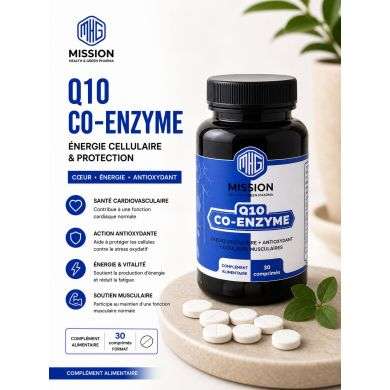 MISSION HEALTH AND GREEN PHARMA Q10 CO ENZYME 30 GELULES