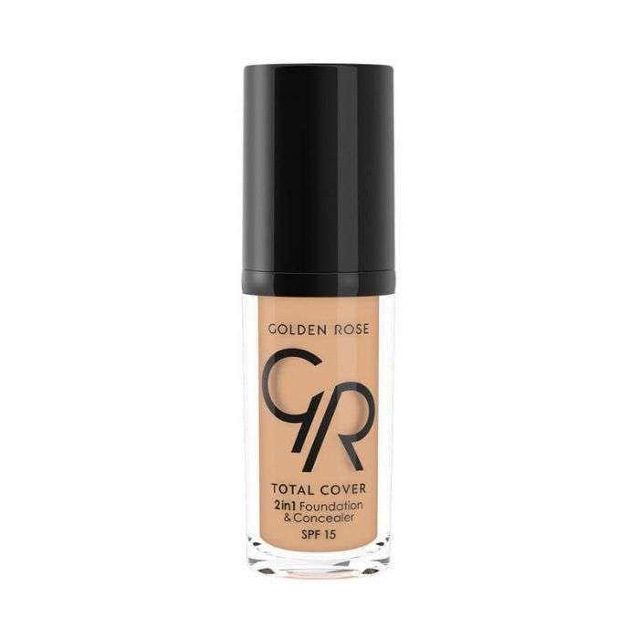 GOLDEN ROSE 2 EN 1 TOTAL COVER FOND DE TEINT SPF 15