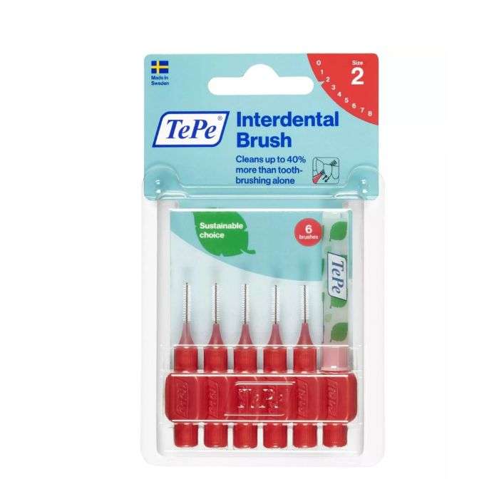 TEPE PACK DE 6 BROSSETTE INTERDENTAIRE 1.5 MM TAILLE 8 ROUGE