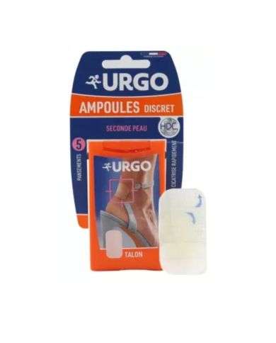URGO AMPOULES DISCRET SECONDE PEAU 5 PANSEMENTS TALON