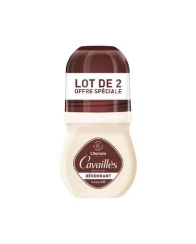 ROGE CAVAILLES L HOMME OFFRE SPECIALE LOT DE 2 DEODORANT SANS PARFUM 48H 50ML LE 2 EME A -25%