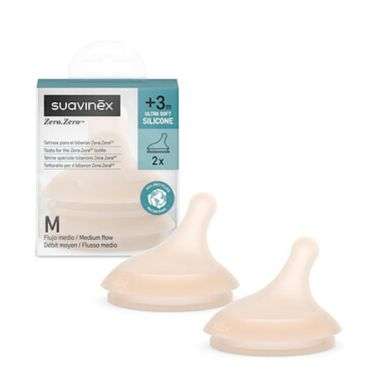 SUAVINEX ZERO ZERO LOT DE 2 TETINES ADAPTABLE MEDIUM L3