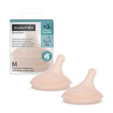 SUAVINEX ZERO ZERO LOT DE 2 TETINES M MEDIUM L3