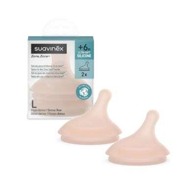 SUAVINEX ZERO ZERO LOT DE 2 TETINES L MEDIUM L3