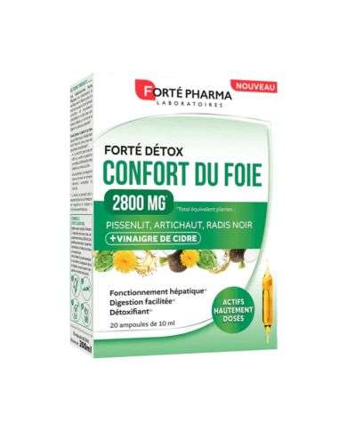 FORTE PHARMA FORTE DETOX CONFORT DU FOIE 2800 MG 20 AMPOULES