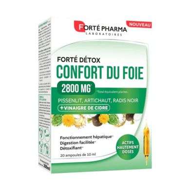 FORTE PHARMA FORTE DETOX CONFORT DU FOIE 2800 MG 20 AMPOULES