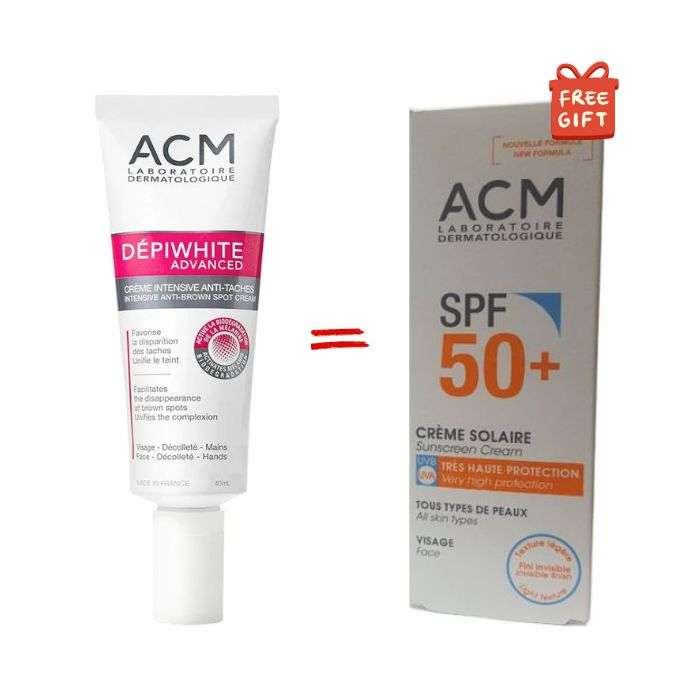 ACM OFFRE DEPIWHITE ADVANCED CREME INTENSIVE ANTI TACHES 40 ML + CREME SOLAIRE SPF 50+ 40 ML