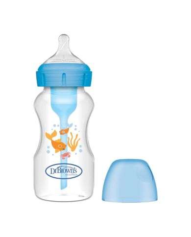 DR BROWNS BIBERON ANTI COLIC OPTION+ 0 MOIS+ BLUE GOLDFISH 270 ML