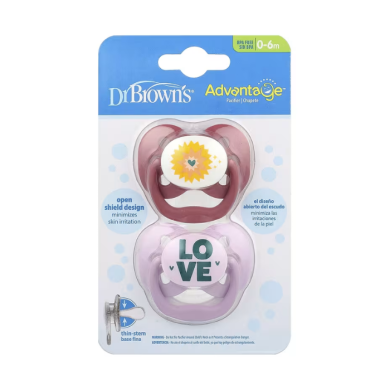 DR BROWNS SUCETTE ADVANTAGE 0-6 MOIS PACK DE 2