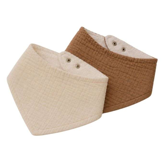 LINETTE PACK DE 2 BAVOIRS BANDANA LINETTE BLANC CASSE ET TEDDY