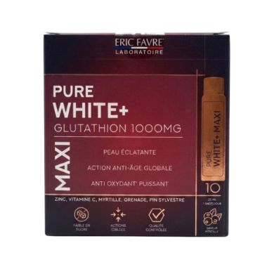 ERIC FAVRE PURE WHITE + GLUTATHION 1000 MG MAXI 10 SHOTS DE 25 ML