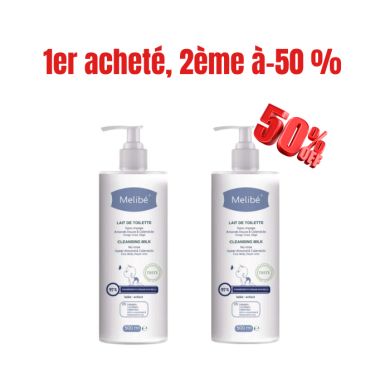 MELIBE OFFRE LAIT DE TOILETTE SANS RINCAGE 500 ML + 2 EME A -50%