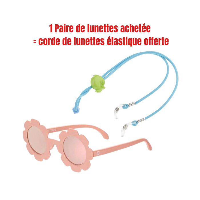 BABIATORS OFFRE LUNETTES SOLAIRES POLARIZED FLEUR VERRES MIROIR 0-2 ANS + CORDE DE LUNETTES OFFERTE
