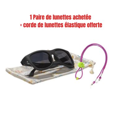BABIATORS OFFRE ORIGINAL NAVIGATOR SUNGLASSES JET BLACK SMOKE LENSES 3 A 5 ANS +CORDE DE LUNETTES OFFERTE