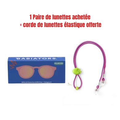 BABIATORS OFFRE LUNETTE SOLAIRE POLARIZED KEYHOLE AGE 0-2 ANS +CORDE DE LUNETTES OFFERTE