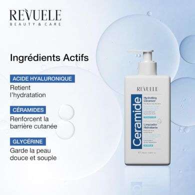 REVUELE CERAMIDE NETTOYANT HYDRATANT POUR PEAUX SECHES 250 ML