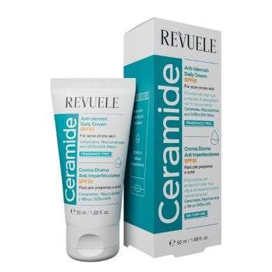 REVUELLE CERAMIDE CREME DE JOUR SPF 50 ANTI IMPERFECTIONS 50 ML