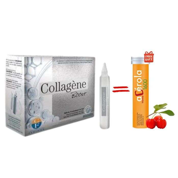 FENIOUX OFFRE COLLAGENE BOOST BOITE DE 14 UNICADOSES DE 15 ML + ACEROLA 1600 14 COMPRIMES A CROQUER OFFERT