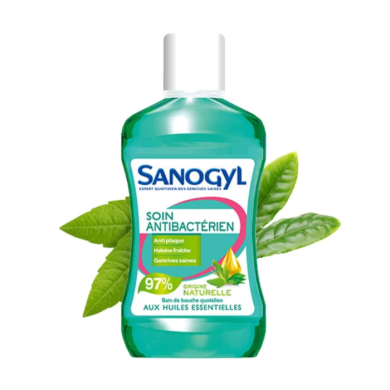 SANOGYL BAIN DE BOUCHE SOIN ANTIBACTERIEN AUX HUILES ESSENTIELLES 500 ML