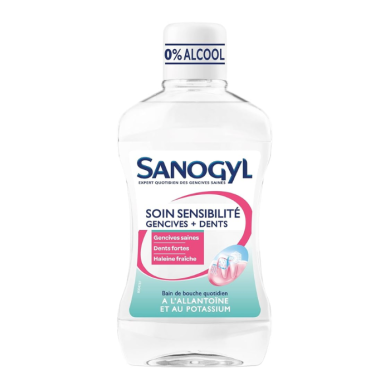 SANOGYL BAIN DE BOUCHE SOIN SENSIBILITE GENCIVES ET DENTS A L ALLANTOINE ET AU POTASSIUM 500 ML