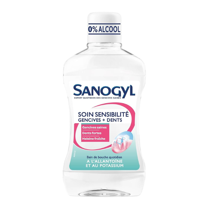 SANOGYL BAIN DE BOUCHE SOIN SENSIBILITE GENCIVES ET DENTS A L ALLANTOINE ET AU POTASSIUM 500 ML