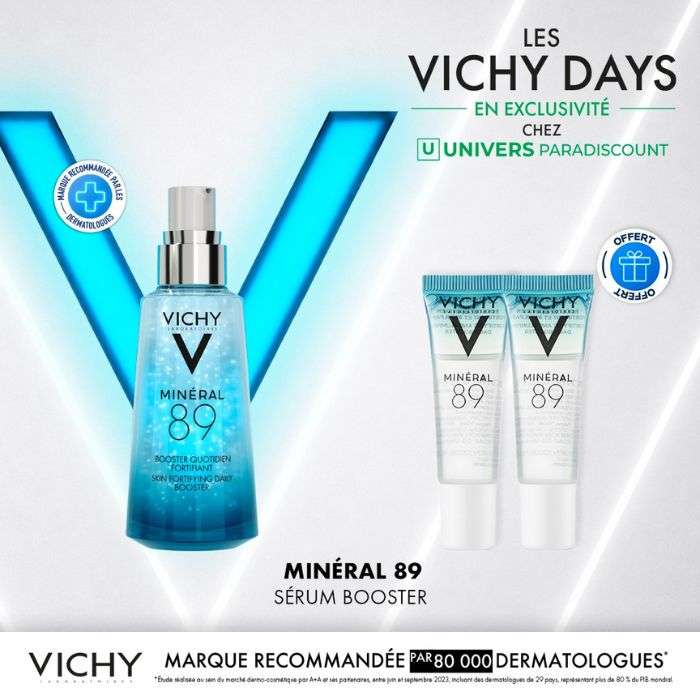 VICHY OFFRE MINERAL 89 SERUM FORTIFIANT 50 ML + 2 FORMAT VOYAGE OFFERTS