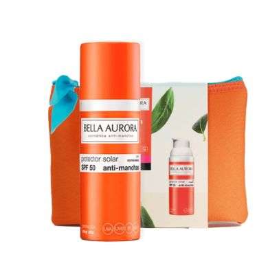 BELLA AURORA OFFRE ECRAN DEPIGM SPF50 + PEAU NORMAL A SECHE 50 ML + TROUSSE OFFERTE