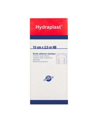 HYDRAPLAST BANDE ADHESIVE ELASTIQUE 15 CM 2.5 M HB