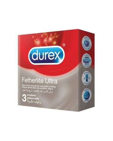 DUREX FETHERLITE ULTRA 3 CONDOMS PRESERVATIFS