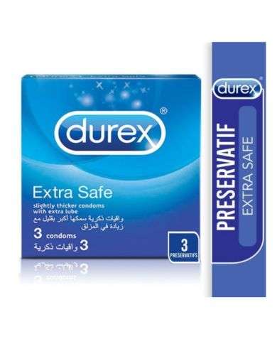 DUREX EXTRA SAFE 3 CONDOMS PRESERVATIFS