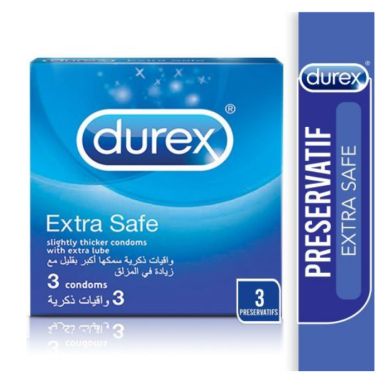 DUREX EXTRA SAFE 3 CONDOMS PRESERVATIFS