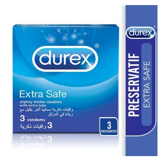 DUREX EXTRA SAFE 3 CONDOMS PRESERVATIFS
