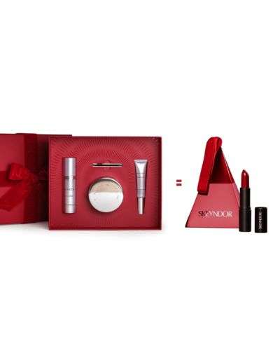 SKEYNDOR COFFRET CADEAU CORRECTIVE TRIPLE ACTION ANTI RIDES + ROUGE A LEVRES OFFERT