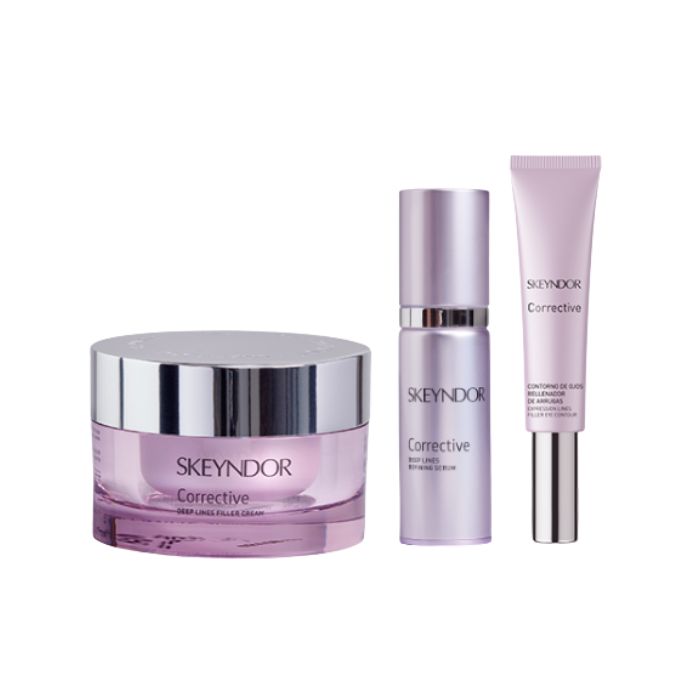 SKEYNDOR COFFRET CADEAU CORRECTIVE TRIPLE ACTION ANTI RIDES + ROUGE A LEVRES OFFERT