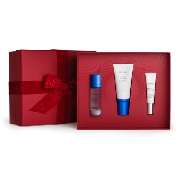 SKEYNDOR COFFRET CADEAU POWER OXYGEN UNE PROTECTION URBAINE POUR VOTRE PEAU + ROUGE A LEVRE OFFERT