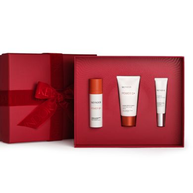 SKEYNDOR COFFRET CADEAU POWER C+ECLAT ENERGIE ET JEUNESSE +ROUGE A LEVRE OFFERT