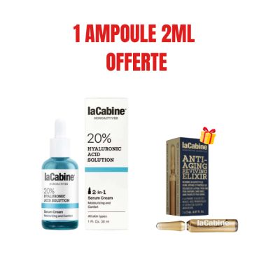 LA CABINE 20 HYALURONIC ACID SOLUTION 2EN1 SERUM CREME 30 ML