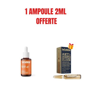 LA CABINE OFFRE VIT C AMPOULE EN SERUM 10 ML + AMPOULE ANTI AGE 2 ML OFFERTE